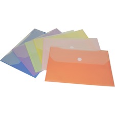 Winnable Document Envelope - Document - Letter - Velcro - Polypropylene - 1 Each - Blue, Frosted