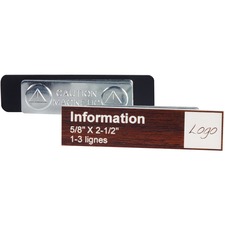 Derome Engraved Badge with Magnet - 1 Each - 2.50" (63.50 mm) Width x 0.63" (15.88 mm) Height - Engraved