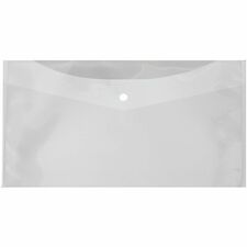 GEO Document Envelope - Document - Legal - Snap - Polypropylene, Plastic - 1 Each - Clear, Frosted
