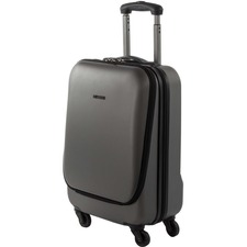 bugatti Carrying Case Wheel - Charcoal - Polycarbonate, Acrylonitrile Butadiene Styrene (ABS) Body - Telescoping Handle - 21.50" (546.10 mm) Height x 13.50" (342.90 mm) Width x 8" (203.20 mm) Depth - 1 Each