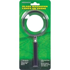 Merangue Classic Glass Lens Magnifier - Magnifying Area 3" (76.20 mm) Diameter - Overall Size 0.79" (20.07 mm) Height x 4.53" (115.06 mm) Width - Glass Lens