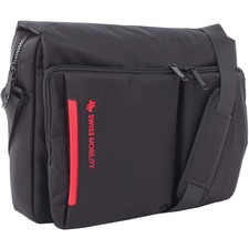 Swiss Mobility Carrying Case (Briefcase) for 15.6" Computer - Black - Polyester Body - Shoulder Strap - 13.50" (342.90 mm) Height x 16" (406.40 mm) Width x 3.50" (88.90 mm) Depth - 1 Pack