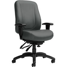Offices To Go Overtime | High Back Luxhide Multi-Tilter - Luxhide, Bonded Leather Seat - Luxhide, Bonded Leather Back - High Back - 1 Each