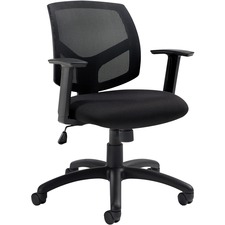 Offices To Go Bolt | Mesh Back Tilter - Black Fabric Seat - Black Mesh Back - Mid Back - 5-star Base - Armrest - 1 Each