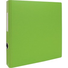 GEO 1" Textured Heavy-duty Binder, Green - 1" Binder Capacity - Letter - 8 1/2" x 11" Sheet Size - 1" (25.40 mm) Ring - D-Ring Fastener(s) - 2 Internal Pocket(s) - Polypropylene - Green - Heavy Duty, Textured, PVC-free, Spine Label, Finger Hole - 1 Each