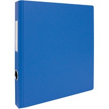 GEO 2" Textured Heavy-duty Binder, Blue - 2" Binder Capacity - Letter - 8 1/2" x 11" Sheet Size - D-Ring Fastener(s) - 2 Internal Pocket(s) - Polypropylene - Blue - Heavy Duty, Textured, PVC-free, Spine Label, Finger Hole - 1 Each