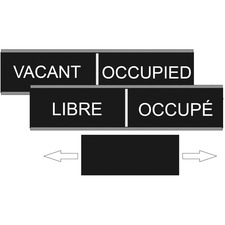 Derome Occupied/Vacant Wall Sign - 1 Each - 8" (203.20 mm) Width x 2" (50.80 mm) Height - Assorted