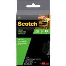3M ScotchÂ® Reclosable Indoor Fasteners - 5 ft (1.5 m) Length x 0.75" (19.1 mm) Width - 1 Each - Black
