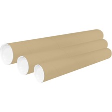 Crownhill Mailing Tube - Shipping - 3" Width x 48" Length - Kraft - 1 Each - Brown