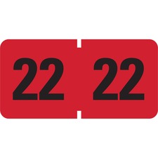 Smead ETYJ Color-Coded Year Labels - "2022" - 1 1/2" Width x 3/4" Length - Rectangle - Red - 500 / Roll