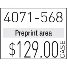 Avery Dennison 1136 Fastening Gun Labels - Removable Adhesive - White - 1750 / Roll - 14000 Total Label(s) - 8 / Pack