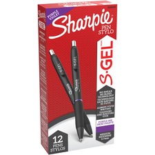 Sharpie S-Gel Pens - 0.7 mm Pen Point Size - Purple Gel-based Ink - 12 / Dozen