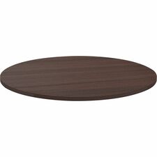 Lorell Essentials Conference Tabletop - For - Table TopEspresso Round Top - Contemporary Style x 1" Table Top Thickness x 48" Table Top Diameter - Assembly Required - 1 Each