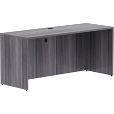 Lorell Essentials Series Credenza Shell - 66" x 24"29.5" Credenza Shell, 1" Top - Finish: Weathered Charcoal Laminate, Silver Brush