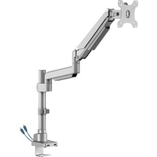 Lorell Mounting Arm for Monitor - Gray - Height Adjustable - 1 Display(s) Supported - 19.80 lb Load Capacity - 75 x 75, 100 x 100 - 1 Each