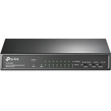 TP-Link 9-Port 10/100Mbps Desktop Switch with 8-Port PoE+ - 9 Ports - Fast Ethernet - 10/100Base-T - 2 Layer Supported - 3.60 W Power Consumption - 65 W PoE Budget - Twisted Pair - PoE Ports - Desktop - 3 Year Limited Warranty