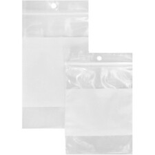 Dorfin Resealable Poly Bag #2 - 12" x 15" - Regular Duty - White Block - 12" (304.80 mm) Width x 15" (381 mm) Length - White - Poly - 1000/Box - 100 Per Packet