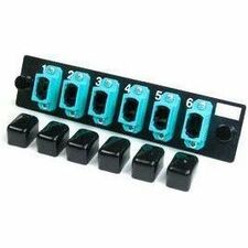 Ortronics Q-Series, OFP Adapter Panel 6-MPO 50 micron aqua feed-through adapters, type A