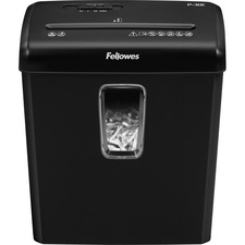 Fellowes Powershred P-30C Cross-Cut Shredder - Non-continuous Shredder - Cross Cut - 6 Per Pass - for shredding Paper, Credit Card, Staples - 0.2" (3.97 mm) x 1.3" (33.34 mm) Shred Size - P-4 - 3 Minute Run Time - 40 Minute Cool Down Time - 15.14 L Wastebin Capacity - Black