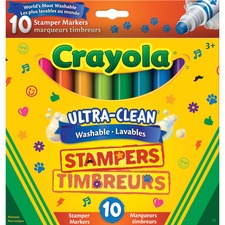 Crayola Ultra-Clean Stamper Marker - Assorted - 10 / Box