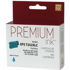 Premium Ink Inkjet Ink Cartridge - Alternative for Epson T252XL220 - Cyan - 1 Pack - 1100 Pages
