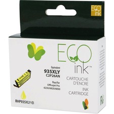 Eco Ink Remanufactured Inkjet Ink Cartridge - Alternative for HP - Yellow - 1 Pack - 825 Pages
