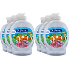 Softsoap Aquarium Hand Soap - Fresh ScentFor - 7.5 fl oz (221.8 mL) - Flip Top Bottle Dispenser - Dirt Remover, Bacteria Remover - Hand - Clear - Rich Lather, Paraben-free, Phthalate-free, pH Balanced, Biodegradable, Recyclable - 6 / Carton