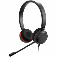 Jabra Evolve 20SE Headset - Stereo - USB Type C - Wired - 32 Ohm - 150 Hz - 7 kHz - On-ear - Binaural - Supra-aural - 3.9 ft Cable - Electret Condenser Microphone - Black
