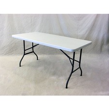 DURA Durable Folding Table -5ft - For - Table TopRectangle Top - 60" Table Top Length - 30" Height - 1 Each