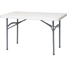 DURA Durable Folding Table - 4ft - For - Table TopRectangle Top - 48" Table Top Length - 24" Height - 1 Each