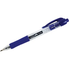 Blue Gel Retractable Rolling Ball Pen - Click Image to Close