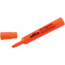 Offix Highlighter - Chisel Marker Point Style - Orange - 1 Each