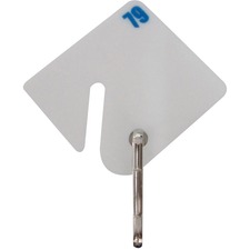 Royal Sovereign Key Tag - Hook Fastener - 20 / Pack - Plastic - White