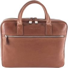 bugatti Sartoria Carrying Case (Briefcase) for 14" Notebook - Cognac - Top Grain Leather Body - Handle, Trolley Strap - 12" (304.80 mm) Height x 11.50" (292.10 mm) Width x 2" (50.80 mm) Depth - 1 Each