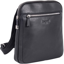bugatti SARTORIA II Carrying Case Tablet - Black - Leather, Top Grain Leather, Full Grain Leather Body - Bugatti Embossed Logo - Shoulder Strap - 11" (279.40 mm) Height x 3" (76.20 mm) Width x 10" (254 mm) Depth - 1 Pack