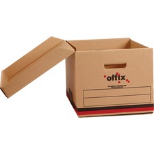 Offix Enviro Storage Case - Media Size Supported: Letter 8.50" (215.90 mm) x 11" (279.40 mm), Legal 8.50" (215.90 mm) x 14" (355.60 mm) - Lid Closure - Stackable - Recycled - 10 / Pack