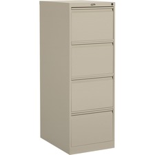 Offices To Go 4 Drawer Legal Width Vertical File - 18.2" x 25" x 52" - 4 x Drawer(s) for File - Legal - Vertical - Ball-bearing Suspension, Lockable, Pull-out Drawer - Gray