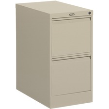Offices To Go 2 Drawer Letter Width Vertical File - 15.2" x 25" x 29" - 2 x Drawer(s) for File - Letter - Vertical - Ball-bearing Suspension, Lockable, Pull-out Drawer - Gray