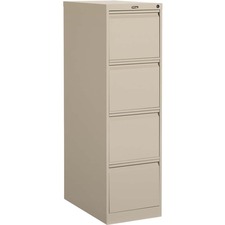 Offices To Go 4 Drawer Letter Width Vertical File - 15.2" x 25" x 52" - 4 x Drawer(s) for File - Letter - Vertical - Ball-bearing Suspension, Lockable, Pull-out Drawer - Gray