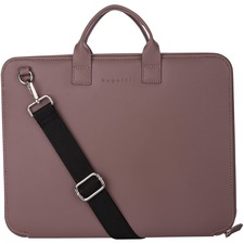 bugatti Carrying Case for 13.3" Tablet - Pink - Vegan Leather Body - Shoulder Strap - 1 Each