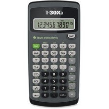 Texas Instruments TI-30XA Student Scientific Calculator - 10 Digits - Battery Powered - 6" x 3.1" x 0.8" - Black - 1 Each