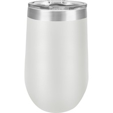 Derome Isotherm Cup - 1 Each - White, Silver, Clear - Stainless Steel