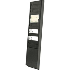 FC Metal Wall File for Time Cards - 12 Compartment(s) - Compartment Size 4.25" (107.95 mm) x 7.75" (196.85 mm) - 23" Height x 5" Width x 1.5" Depth - Black - Metal - 1 Each