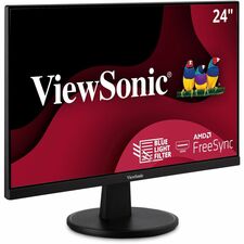 ViewSonic VA2447-MH 23.8" Full HD LED LCD Monitor - 16:9 - Black - 24.00" (609.60 mm) Class - Vertical Alignment (VA) - 1920 x 1080 - 16.7 Million Colors - Adaptive Sync - 250 cd/m² - 5 ms - 75 Hz Refresh Rate - HDMI - VGA