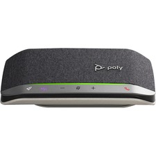 Plantronics Sync 40+ Speakerphone - Black, Silver - TAA Compliant - USB - Microphone - Desktop - Black, Silver - TAA Compliant