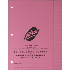 Hilroy Notebook - 80 Pages - Ruled - 0.28" Ruled - 3 Hole(s) - Hole-punched - 1 Each