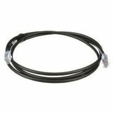 PanNet Cat 6A 24 AWG UTP Copper Patch Cord, 20 ft, Black