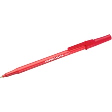 Paper Mate Write Bros Ballpoint Pen - Medium Pen Point - Red - Red Barrel - 10 / Pack