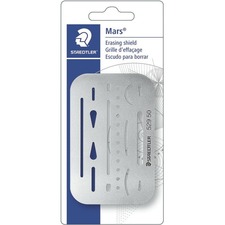 Staedtler Mars 529 Erasing Shield - 2.40" (60.96 mm) Width x 3.70" (93.98 mm) Length - 1 Each - Silver - Stainless Steel