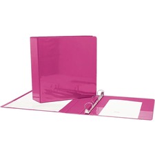 GEO 2" Presentation Binder - Pink - 2" Binder Capacity - 2" (50.80 mm) Ring - D-Ring Fastener(s) - 2 Internal Pocket(s) - Pink